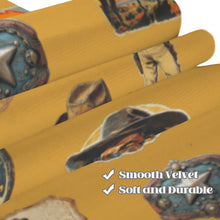 Load image into Gallery viewer, Vintage Cowboy Collage Western Curtains 52" x 63" Made in America