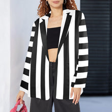 Load image into Gallery viewer, BeetleJuice Prison Stripe Blazer Women's