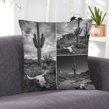 Load image into Gallery viewer, Baha Ranch Black White Desert Velvety Soft Pillow Case Made in America