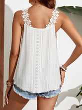 Load image into Gallery viewer, Lace Detail Scoop Neck Tank