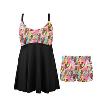 Load image into Gallery viewer, Vintage Cowgirl Swim Dress & Shorts Set
