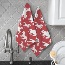 Load image into Gallery viewer, Red Rodeo Cowboy Set of 2 Dish Towels Made in America
