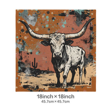 Load image into Gallery viewer, Baha Ranch Lonesome Longhorn Velvety Soft Pillow Case Made in America