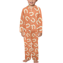 Load image into Gallery viewer, Rust Horseshoe Boy's Western Pajama Set