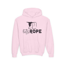 Load image into Gallery viewer, Let's Rope Youth Western Hoodie | Kids Rodeo Cowboy Sweatshirt