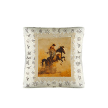 Load image into Gallery viewer, Baha Ranch Vintage Rodeo Stamp Throw Pillow Made in America
