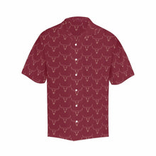Load image into Gallery viewer, Burgandy Longhorn Men's Western Camp Shirt