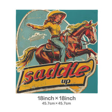 Load image into Gallery viewer, Baha Ranch Saddle Up Velvety Soft Pillow Case Made in America