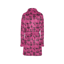 Load image into Gallery viewer, Pink Cowboy Print Western Bath Robe