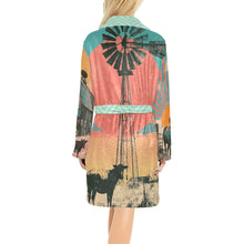 Load image into Gallery viewer, Baha Ranch Honky Tonk Kitsch Ranch Life Plush Minky Fleece Robe