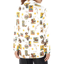 Load image into Gallery viewer, Vintage Cowgirl Collage Women's Western Blazer in White