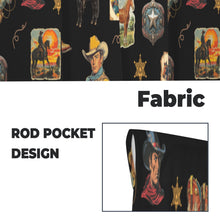 Load image into Gallery viewer, Vintage Cowboy Collage Western Curtains 28" x 40" Made in America