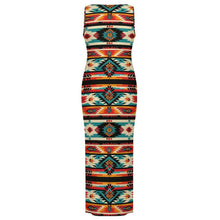 Load image into Gallery viewer, Santa Fe Sleeveless Bodycon Side Slit Western Maxi Long Dress
