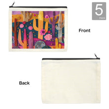 Load image into Gallery viewer, Printed Cactus Cosmetic Bag Pack of 5 Made in America
