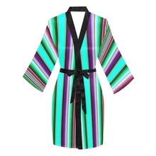 Load image into Gallery viewer, Turquoise Serape Women's Lounge Kimono Robe