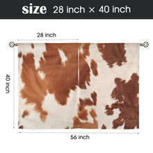 Load image into Gallery viewer, Cowhide Print Window Curtains 28"x40" (2-Piece) Made in America