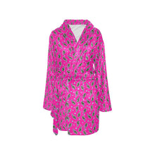 Load image into Gallery viewer, Hot Pink Lightning Bolt Women's Western Bath Robe