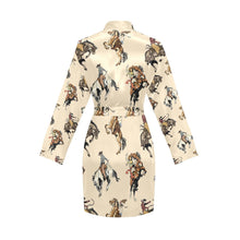 Load image into Gallery viewer, Vintage Cowgirl Women's Long Sleeve Belted Satin Feel Dressing Lounge Robe