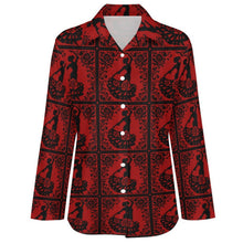 Load image into Gallery viewer, Baha Ranch Colores de Mexico Flamenco Floral Button Up Blouse