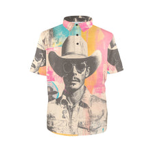 Load image into Gallery viewer, Baha Ranch Retro Pop Western Cool Cowboy Polo Shirt