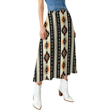Load image into Gallery viewer, Colores de Mexico Southwestern Aztec Midi Skirt