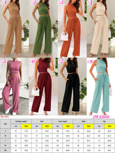 Load image into Gallery viewer, Ribbed Knit cropped tank + drawstring set - Week of 7.7