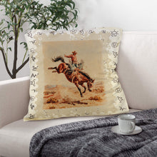 Load image into Gallery viewer, Baha Ranch Vintage Rodeo Stamp Throw Pillow Made in America
