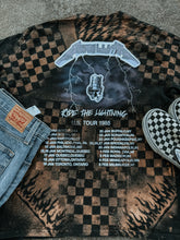 Load image into Gallery viewer, Handmade by Me Upcycled Metallica Ride the Lightning Bleached Patchwork Tee (One of a Kind)