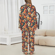 Load image into Gallery viewer, Colores De Mexico Roses & Guitars Satin Pajamas