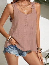 Load image into Gallery viewer, Lace Detail Scoop Neck Tank