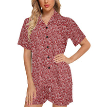 Load image into Gallery viewer, Red Bandana Women's Western Pajama Set