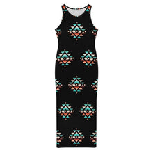 Load image into Gallery viewer, Southwestern Aztec Sleeveless Bodycon Side Slit Western Maxi Dress