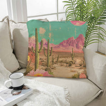 Load image into Gallery viewer, Baha Ranch Retro Pop Western Purple Mountain Desert Pillow Case Made in America