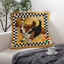 Load image into Gallery viewer, Basset Hound Throw Pillow Case Made in America