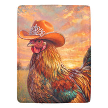 Load image into Gallery viewer, Rhinestone cowgirl Chicken Ultra-Soft Micro Fleece Blanket 60" x 80" Made in America