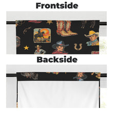 Load image into Gallery viewer, Vintage Cowboy Collage Western Curtains 28" x 40" Made in America