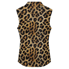 Load image into Gallery viewer, Baha Ranch Leopard Print Sleeveless Polo Top