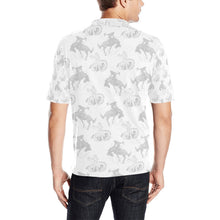 Load image into Gallery viewer, Shadow Bronc Men's Western Polo Shirt
