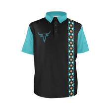 Load image into Gallery viewer, Baha Ranch Longhorn Aztec Cowboy Polo Shirt