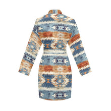 Load image into Gallery viewer, Aztec Women's Long Sleeve Belted Satin Feel Dressing Lounge Robe