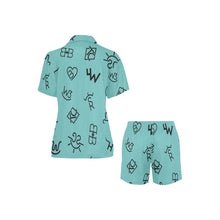 Load image into Gallery viewer, Turquoise Cattle Brands Women's Western Pajama Set