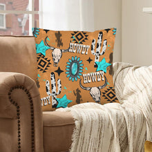 Load image into Gallery viewer, Baha Ranch Howdy Velvety Soft Throw Pillow Case Made in America