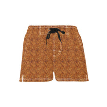 Load image into Gallery viewer, Women's Tooled Leather Print Beach Board Shorts