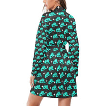 Load image into Gallery viewer, Turquoise cowgirl Hat Women's Belted Satin Feel Dressing Lounge Robe