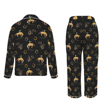 Load image into Gallery viewer, All Cowboy Western Satin Long Pajamas