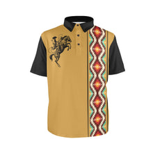 Load image into Gallery viewer, Baha Ranch Wild Cowboy Aztec Western Polo Shirt