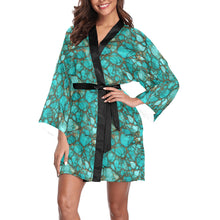 Load image into Gallery viewer, All Turquoise Women's Lounge Kimono Robe