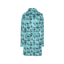 Load image into Gallery viewer, Blue Cowboy Print Western Bath Robe