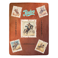 Load image into Gallery viewer, Old Rodeo Western Throw Blanket 60" x 80" Ultra Soft Made in America