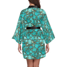 Load image into Gallery viewer, All Turquoise Women's Lounge Kimono Robe